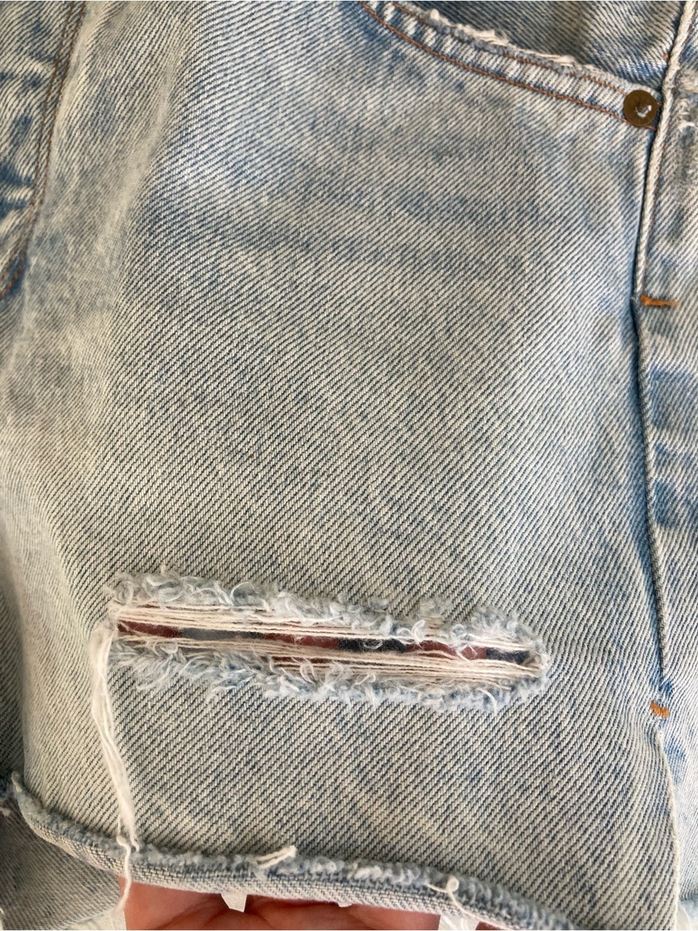 Agolde Jaden High Rise Distressed Shorts in Broken 27 - Picture 9 of 12